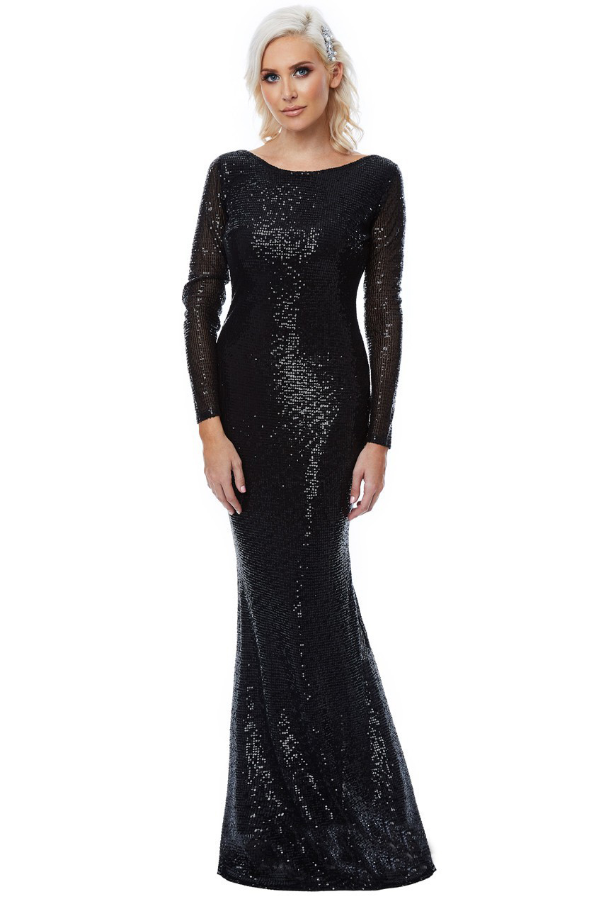 W25061-2 mermaid sequin dress